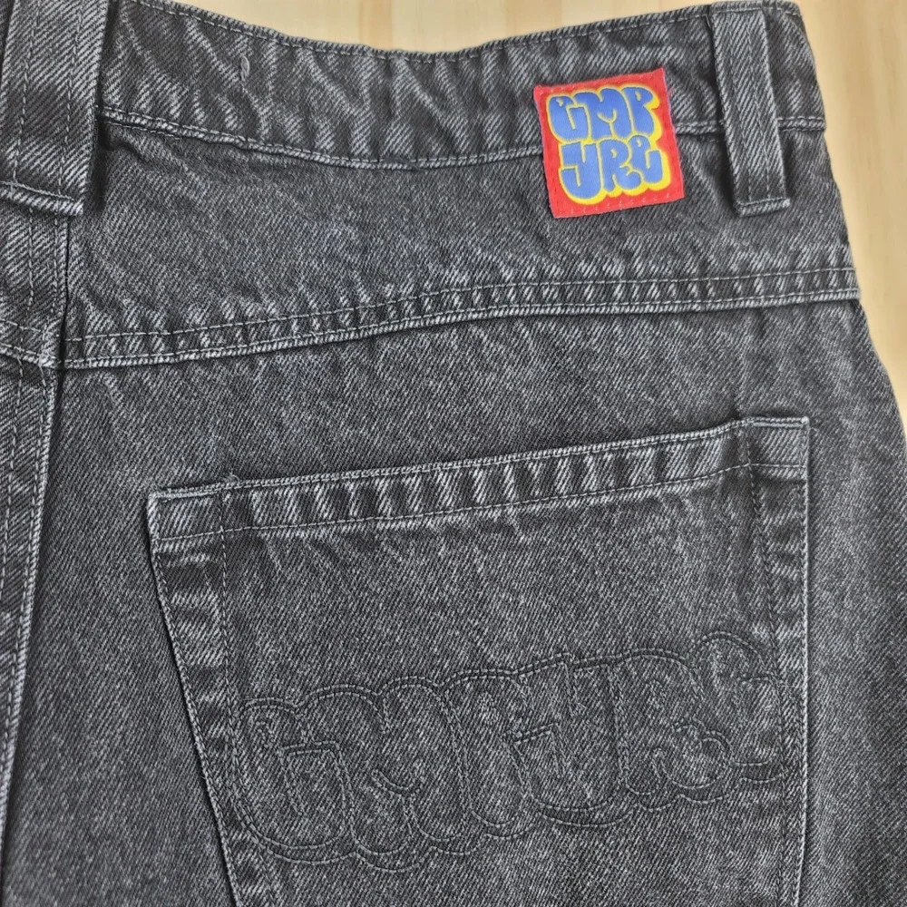Empyre Loose Fit Jeans Mens 32x28 Black Denim Skater Pants Baggy Y2k Grunge
